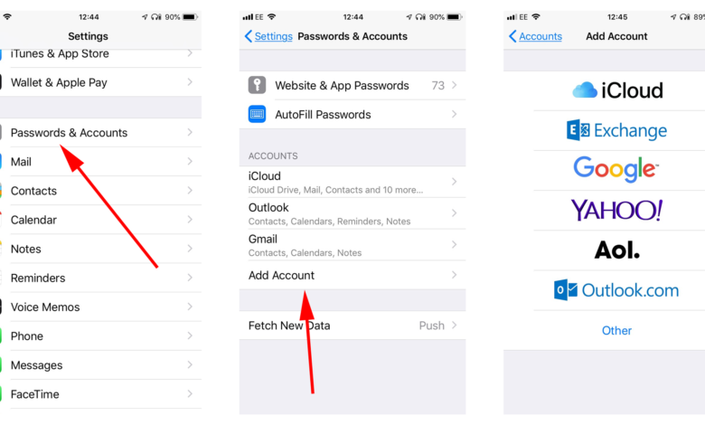 how to set up and send email on iphone and ipad step1