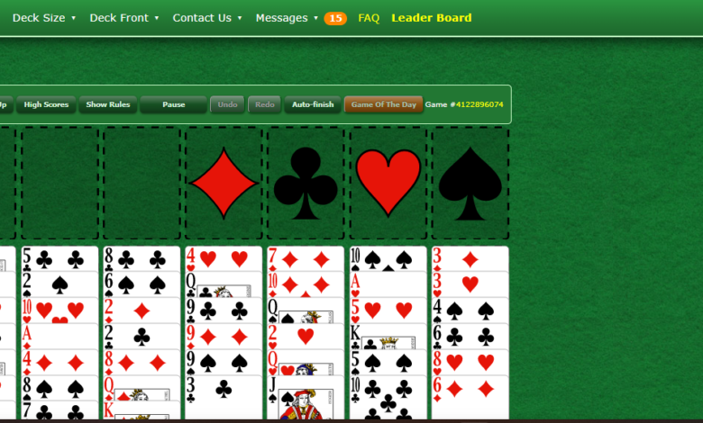 klondike solitaire green felt pyramid