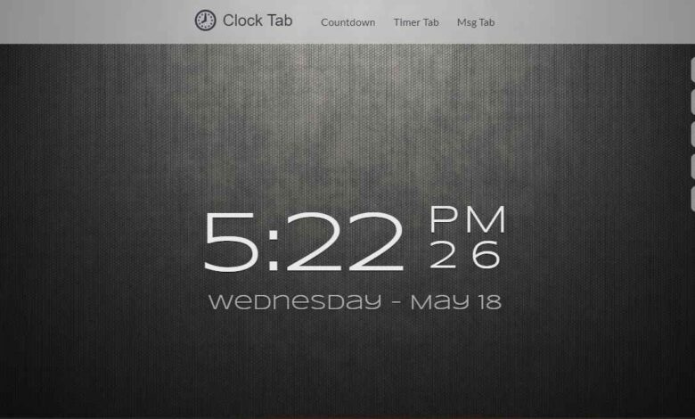 Clock Tab